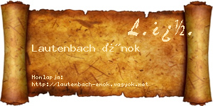 Lautenbach Énok névjegykártya